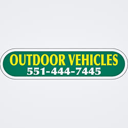 Domed auto decals - chrome